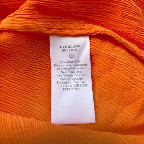 NWT Everlane Naia Ripple Tank Dress in Tumeric Size Medium - Picture 9 of 9